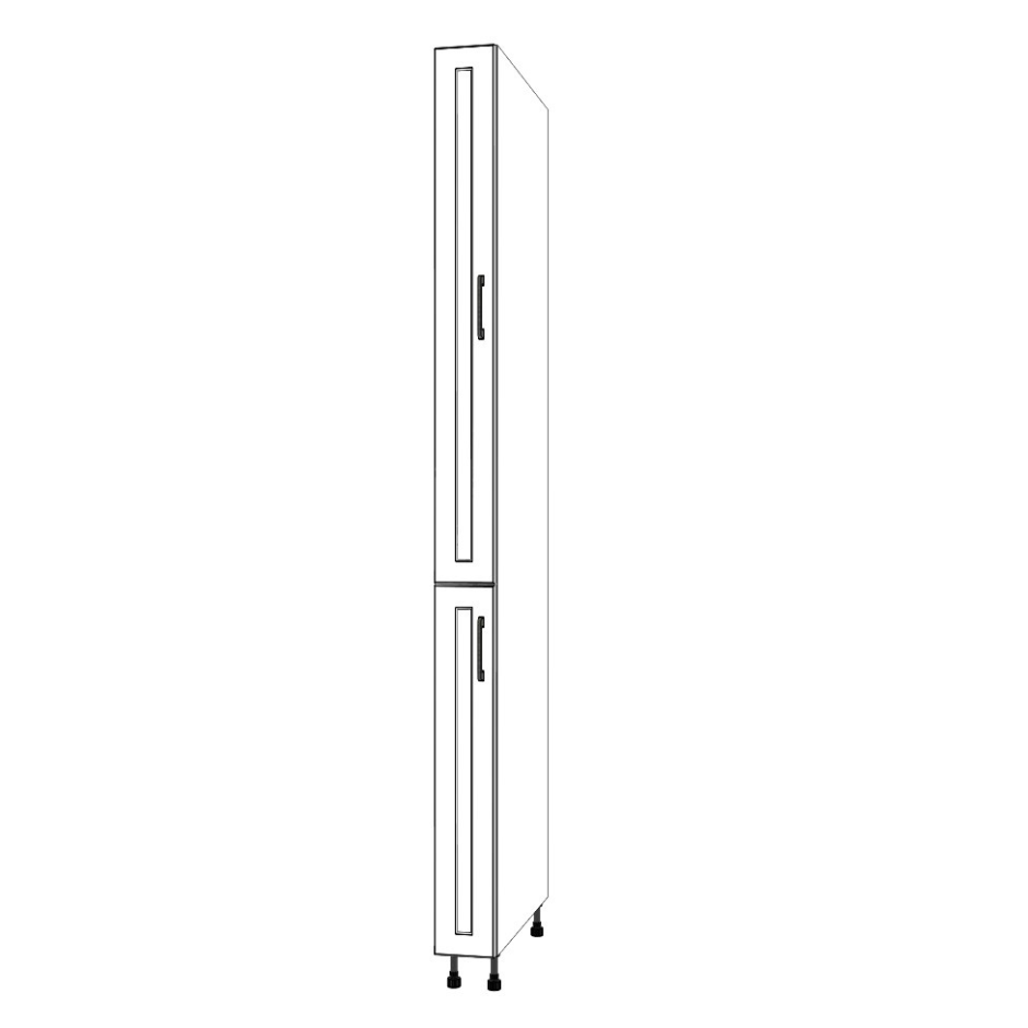 6" Wide Tall Pantry Cabinet - (White Cabinet Boxes - Thermofoil Doors) 24 D