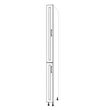 6" Wide Tall Pantry Cabinet - (White Cabinet Boxes - Thermofoil Doors) 24 D