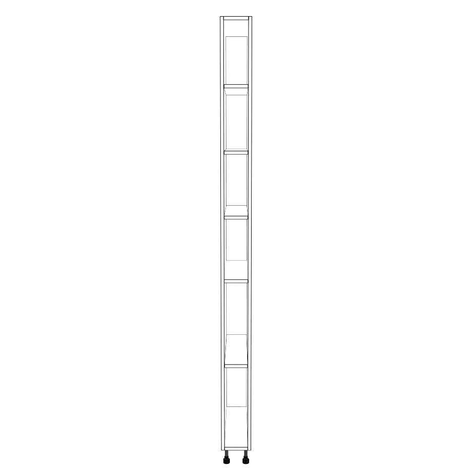 6" Wide Tall Pantry Cabinet - (White Cabinet Boxes - Painted Doors) 24 D