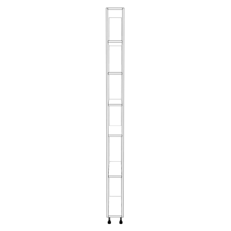 7" Wide Tall Pantry Cabinet - (White Cabinet Boxes - Thermofoil Doors) 24 D