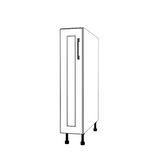 7" Wide Base Cabinet - (White Cabinet Boxes - Thermofoil Doors)