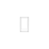 7" Wide x 12" High Wall Cabinet - (White Melamine Cabinet Boxes - Painted Doors)