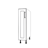 8" Wide Base Cabinet - (White Cabinet Boxes - Painted Doors)
