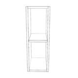 8" Wide x 24" High Wall Cabinet - (White Cabinet Boxes - Thermofoil Doors)