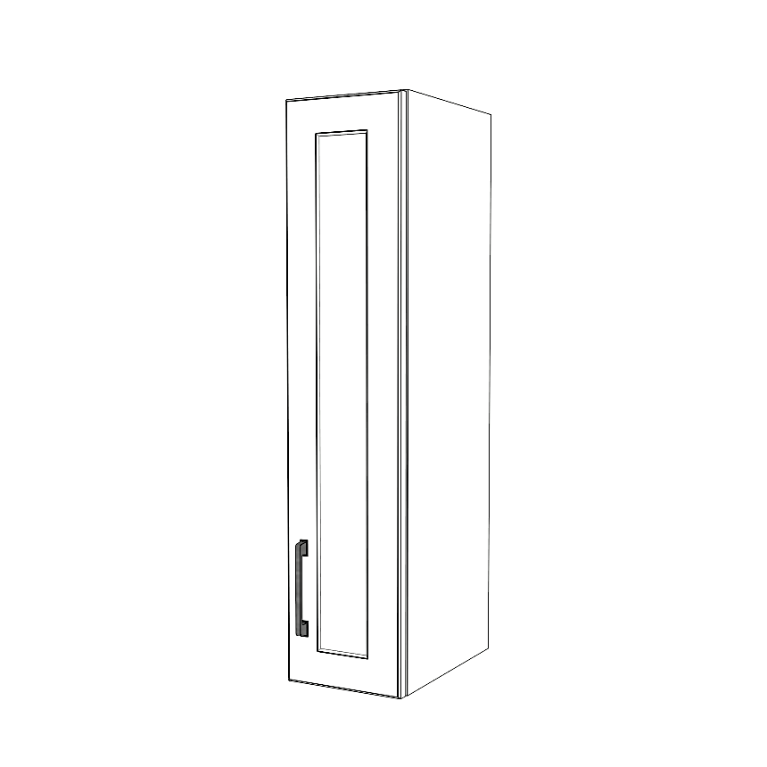 8" Wide x 36" High Wall Cabinet - (White Cabinet Boxes - Thermofoil Doors)