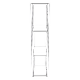 8" Wide x 36" High Wall Cabinet - (White Cabinet Boxes - Thermofoil Doors)