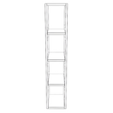 7" Wide x 42" High Wall Cabinet - (White Cabinet Boxes - Thermofoil Doors)