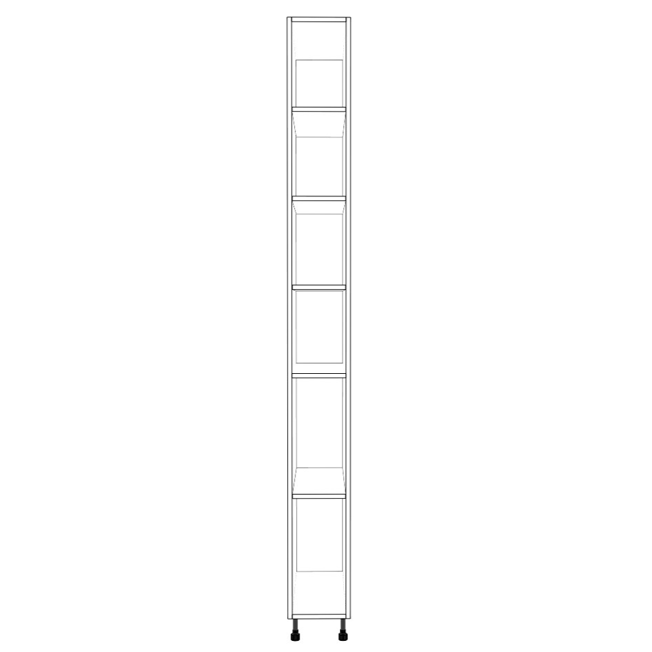 9" Wide Tall Pantry Cabinet - (White Cabinet Boxes - Thermofoil Doors) 24 D