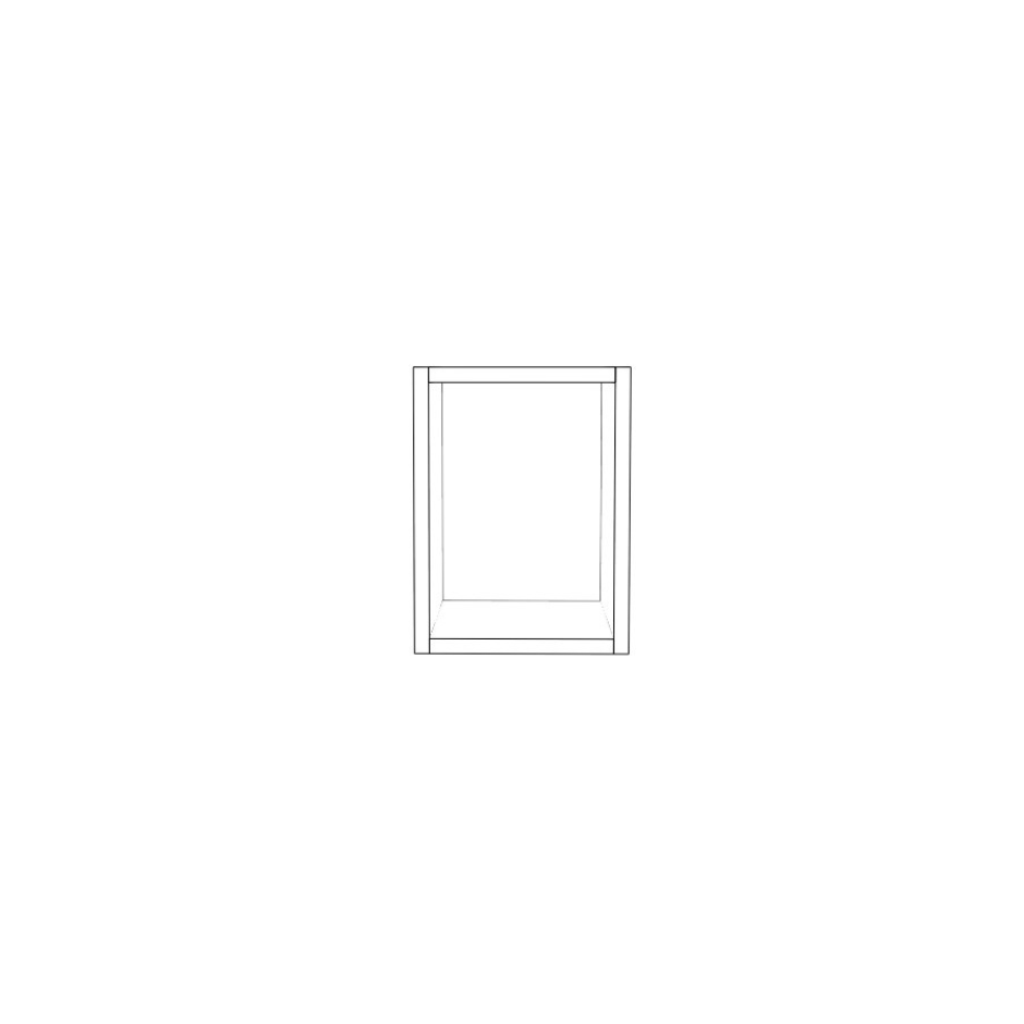 9" Wide x 12" High Wall Cabinet - (White Melamine Cabinet Boxes - Painted Doors)