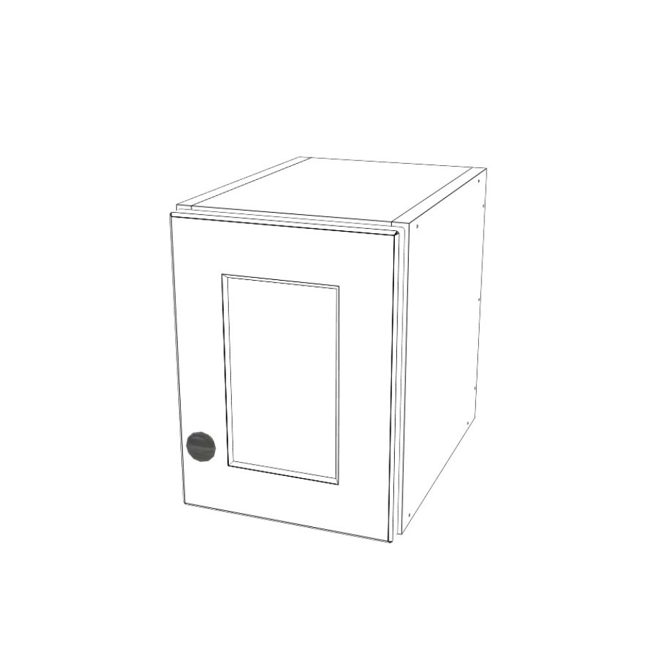 9" Wide x 12" High Wall Cabinet - (White Cabinet Boxes - Thermofoil Doors)