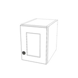 9" Wide x 12" High Wall Cabinet - (White Cabinet Boxes - Thermofoil Doors)
