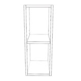 9" Wide x 24" High Wall Cabinet - (White Cabinet Boxes - Thermofoil Doors)