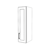 9" Wide x 34" High Wall Cabinet - (White Cabinet Boxes - Thermofoil Doors)
