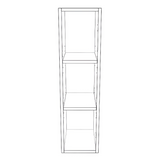9" Wide x 34" High Wall Cabinet - (White Cabinet Boxes - Thermofoil Doors)