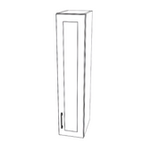 9" Wide x 42" High Wall Cabinet - (White Cabinet Boxes - Thermofoil Doors)